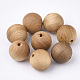 Природных шарики древесины WOOD-S053-37-1