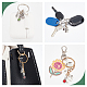 Kits de fabrication de porte-clés à breloque lettre bricolage arricraft DIY-AR0002-16-4