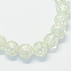 Chapelets de perle ronde en verre craquelé transparent peint X-DGLA-Q018-6mm-01-2