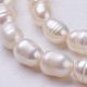 Fili di perle di perle d'acqua dolce coltivate naturali PEAR-P002-43-3