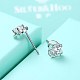 Exquisite 925 Sterling Silver Cubic Zirconia Stud Earrings EJEW-BB20115-6
