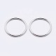 Rhodium Plated 925 Sterling Silver Round Rings STER-F036-03P-0.6x6-2