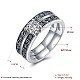 Anillos de dedo de plata 925 esterlina tailandesa RJEW-BB30829-6-7