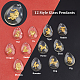 Pandahall elite 48pcs 12 pendentifs en verre de style GLAA-PH00001-98-3