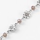 Chaînes de perles rondelles en verre fait main pour colliers fabrication de bracelets AJEW-JB00079-05-1