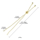 Rack Plating Brass Box Chain Slider Bracelets MAK-YW0001-04G-4
