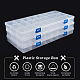 Benecreat3パック33x16x3cm24グリッドプラスチック製収納容器ジュエリーボックス、調節可能な仕切り付き大型透明プラスチックビーズ収納ボックス（コンパートメント：4x3.8x3cm） CON-BC0005-95-4