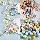 100Pcs Silicone Beads 15mm Multifaceted Round Silicone Beads Bulk Polygonal Silicone Beads Set for DIY Necklace Bracelet Key Chain Craft Jewelry Making JX326A-7