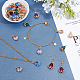 SUPERFINDINGS 40Pcs 5 Colors Teardrop Resin Pendants Water Drop Charms 20x12.5mm Resin Rhinestone Pendants with Light Gold Alloy Settings Flower Edge for Necklace DIY Jewelry Making FIND-FH0004-21-5