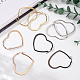 ANATTASOUL 4 Pairs 4 Colors Titanium Steel Heart Hoop Earrings for Women EJEW-AN0002-87-7