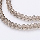 Chapelets de perles en verre transparente   GLAA-R135-2mm-15-3