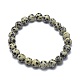 Natural Dalmatian Jasper Bead Stretch Bracelets BJEW-K212-B-014-2