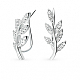 Leaf Sterling Silver Dangle Earrings UF4300-2-1