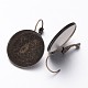 Les accessoires de boucle d'oreille en laiton antique de bronze de leverback adaptent les cabochons en forme de dôme X-KK-A023-AB-2
