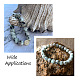 Yilisi 3 brins 3 brins de perles de jaspe sésame naturel/kiwi style G-YS0001-05-6