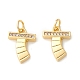 Rack Plating Eco-friendly Brass Micro Pave Clear Cubic Zirconia Charms KK-D072-01G-T-NR-1