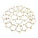 304 braccialetti bracciale in acciaio inox, braccialetti di coppia, braccialetti di fascino di forme miste, oro, 2-1/4 pollici (5.8 cm)