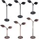 FINGERINSPIRE 6Pcs Iron Earring Stand Bean Sprout Shape Earring Display Jewlery Showcase Organizer Display Rack for Photography Jewelry Props【Black/Bronze-Round Base EDIS-FG0001-09-1