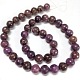 Lepidolita natural / hebras de perlas redondas de piedra de mica púrpura G-L144-6mm-01-2