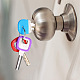Gorgecraft 80 piezas tapas de llaves etiquetas cubiertas conjunto de identificador de llave de plástico anillos de codificación toppers de llave para la organización de llaves llave de la casa 10 colores 2 estilos AJEW-GF0001-66-2