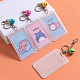 FINGERINSPIRE 8 Pcs Mini Film Key Chain Rectangle Acrylic Keychain with Colorful Bell Custom Picture Key Ring for 2x3 inch Photo Blanks Photo Keychain for Kpop Photo Card KEYC-FG0001-05-5