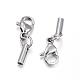 304 Stainless Steel Lobster Claw Clasps STAS-E119-A09-1.6mm-2