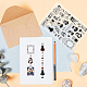 塩ビプラスチックスタンプ  DIYスクラップブッキング用  装飾的なフォトアルバム  カード作り  スタンプシート  人間の模様  16x11x0.3cm DIY-WH0167-56-1085-5