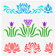 Fingerinspire Lotus-Schablone DIY-WH0391-0293-1