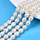 Fili di perle di perle d'acqua dolce coltivate naturali PEAR-N012-07C-1