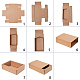 クラフト紙引き出し折りたたみボックス  引き出しボックス  長方形  長方形  バリーウッド  27.2x19.2x8.2cm  インナー：25x17x8センチメートル CON-WH0028-02B-3