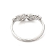 304 Stainless Steel Hollow Wings Adjustable Ring for Women RJEW-L107-033P-3