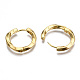 Brass Huggie Hoop Earrings KK-S356-348-NF-3