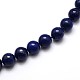 Dyed Natural Lapis Lazuli Round Beads Strands G-O047-06-16mm-1