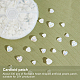 Arricraftabsプラスチック模造真珠カボション  ABカラーメッキ  ハート  アンティークホワイト  330個/箱 PACR-AR0001-02-4