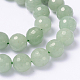 Faceted Natural Green Aventurine Round Bead Strands G-L377-46-12mm-1