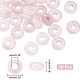 Arricraft 30 pezzo di perline europee di quarzo rosa naturale G-AR0005-36-2