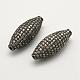 Perles de zircone cubique micro pave en Laiton ZIRC-F059-01-2