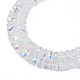Galvanisieren transparente Glasperlen Stränge EGLA-N002-37-C01-3