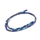 Brins de perles turquoise et lapis-lazuli en or synthétique assemblés G-D0006-A02-2