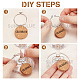 SUNNYCLUE 1 Box 12Pcs Wooden Wine Glass Charms Glass Markers Identification Pendants Including 6 Styles Natural Wood Charm For Wine Glass Champagne Flutes Cocktails Martinis WOOD-SC0001-35-4