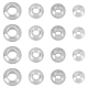 Superfindings 80 шт. 4 размера латунные плоские круглые разделительные бусины KK-FH0006-25-1