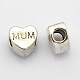 Mixed Shapes Metal Alloy European Beads for Mother's Day Jewelry MPDL-X0005-AS-2