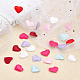 CHGCRAFT 700Pcs 7Colors Heart Confetti Decoration Love Heart Confetti Wedding Room Decoration Cloth with Sponge Simulation Petals for Wedding Valentines Birthday Anniversary Decoration Supplies FIND-CA0006-33-3