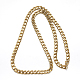 304 Stainless Steel Cuban Link Chain Necklaces and Bracelets Jewelry Sets SJEW-O065-B-04G-3