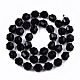 Natural Black Onyx Beads Strands G-S362-058B-2