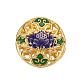 Perlas de esmalte de aleación de estilo chino ENAM-E329-32A-G-5