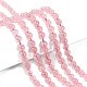 Chapelets de perles en quartz rose naturel G-L104-6mm-01-4