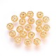 Brass Hollow Beads X-KK-R058-033G-1
