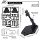 Olycraft 4 Sets schwarzer Actionfigurenständer Montage Actionfiguren-Displayhalter Displaypuppenmodell-Stützständer mit Eisenschrauben und Muttern für mehrere Modelle – 9.1x7.2x0.5 ODIS-WH0248-148-2