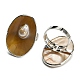 Conchiglia d'acqua dolce con anelli per dita regolabili con perle per ragazze AJEW-Z010-03-3